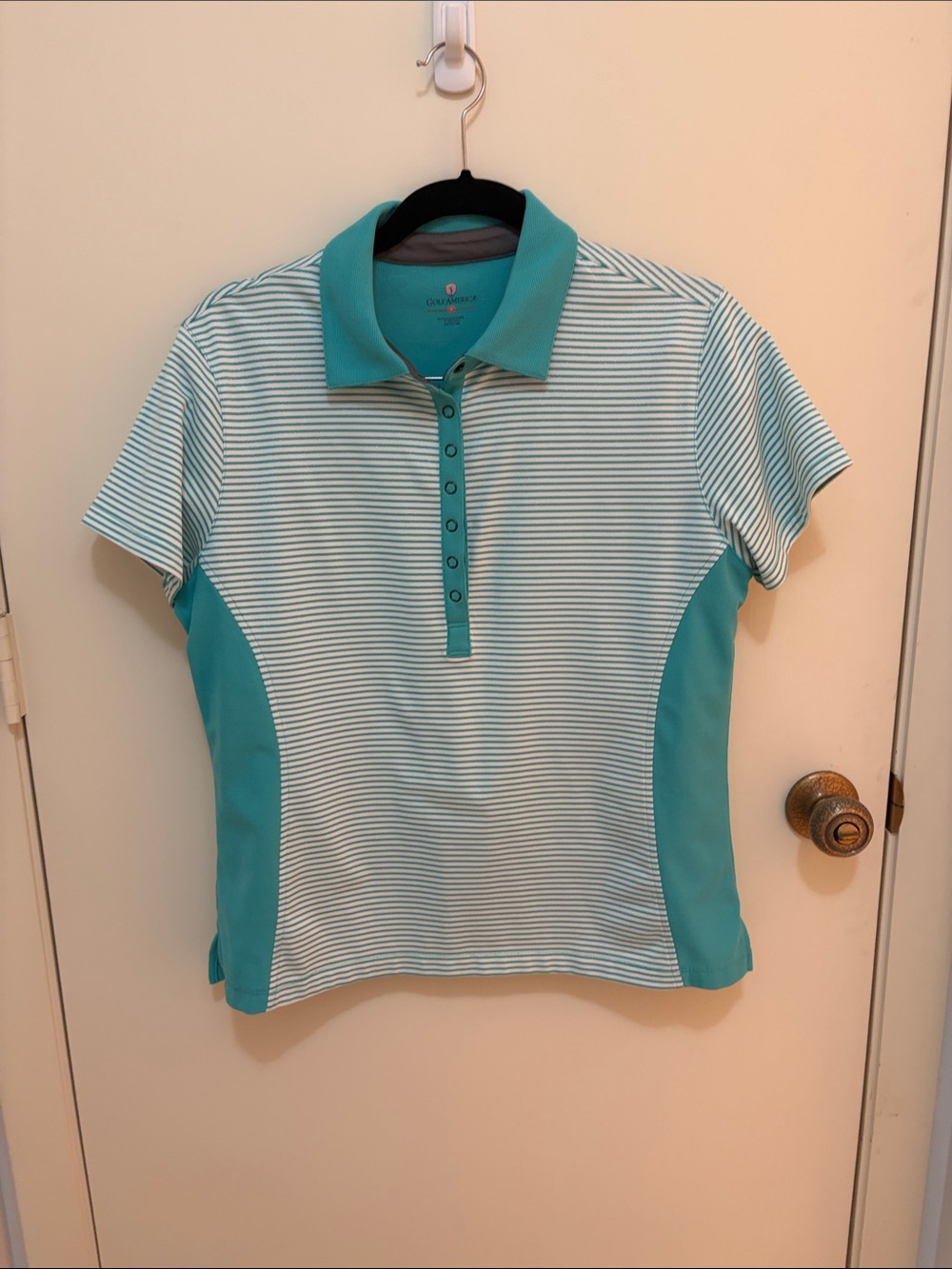 Mint Green Striped Golf Polo and Skort